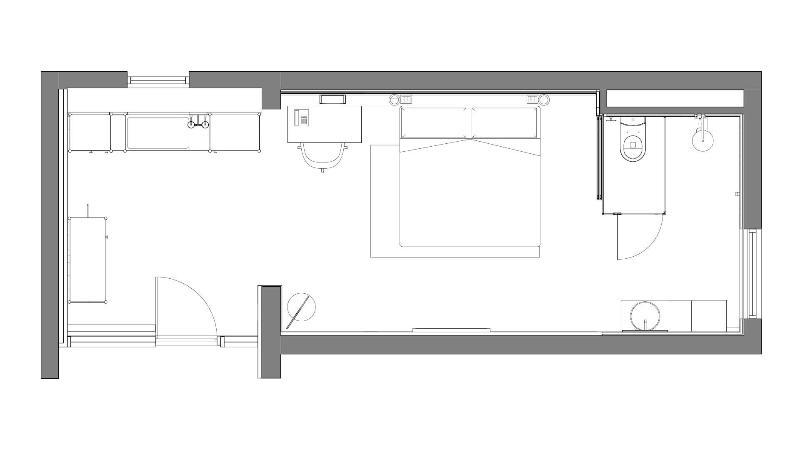 Hotel Zagame'S House Melbourne Zewnętrze zdjęcie A plan of a typical studio apartment